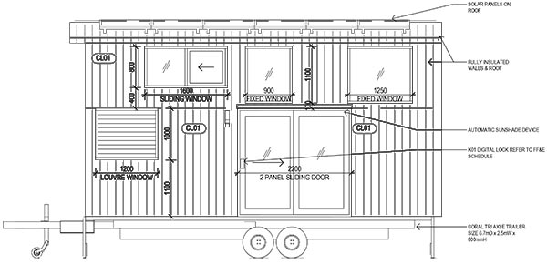 Coral Tiny Home Side View Plan