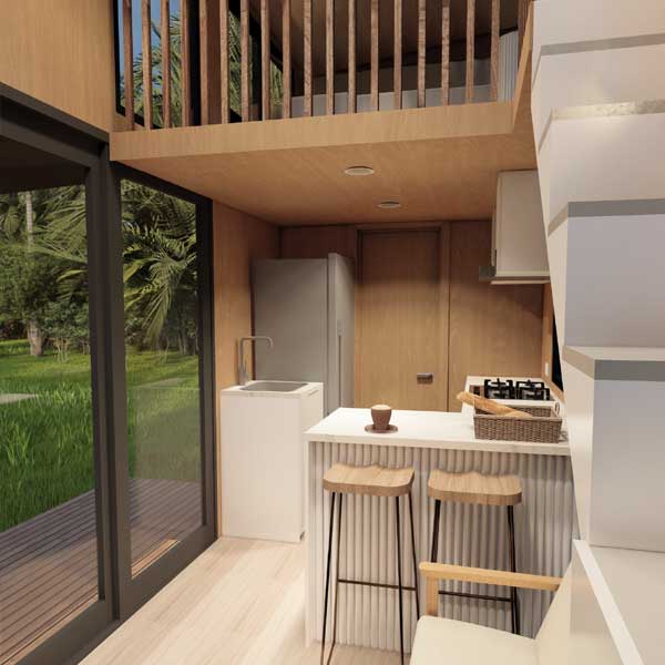 The Coral Kitchen Tiny Home